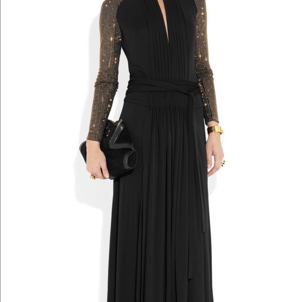 Roberto Cavalli Just Cavalli Black and Gold gown